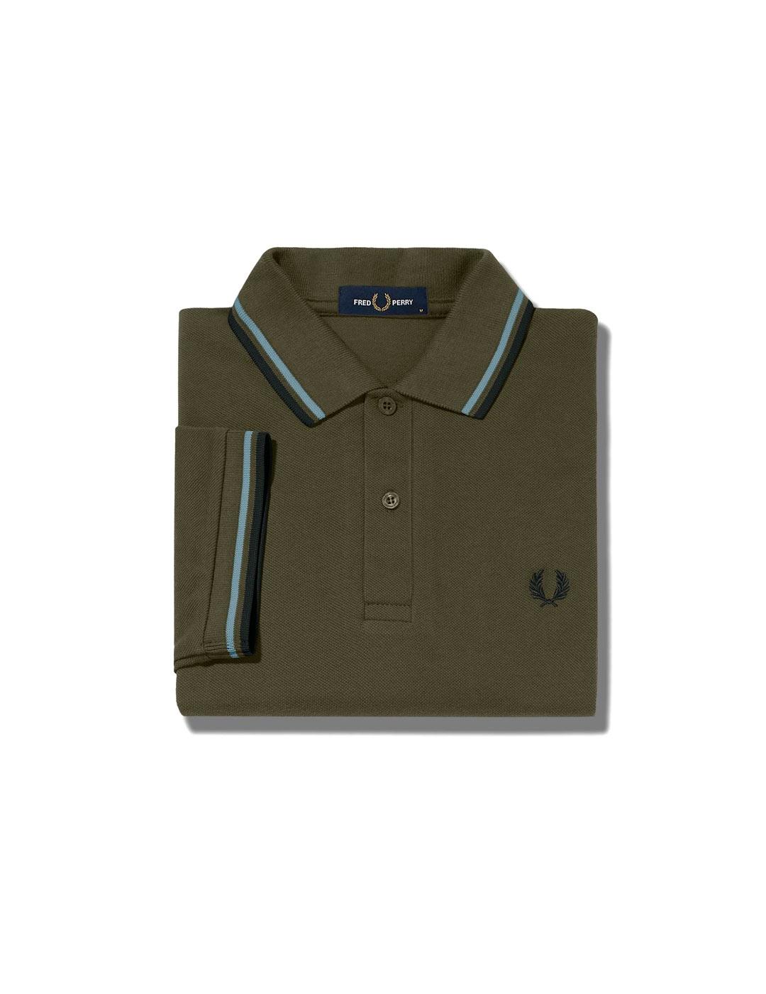 Polo Fred Perry M3600 Franjas Verde