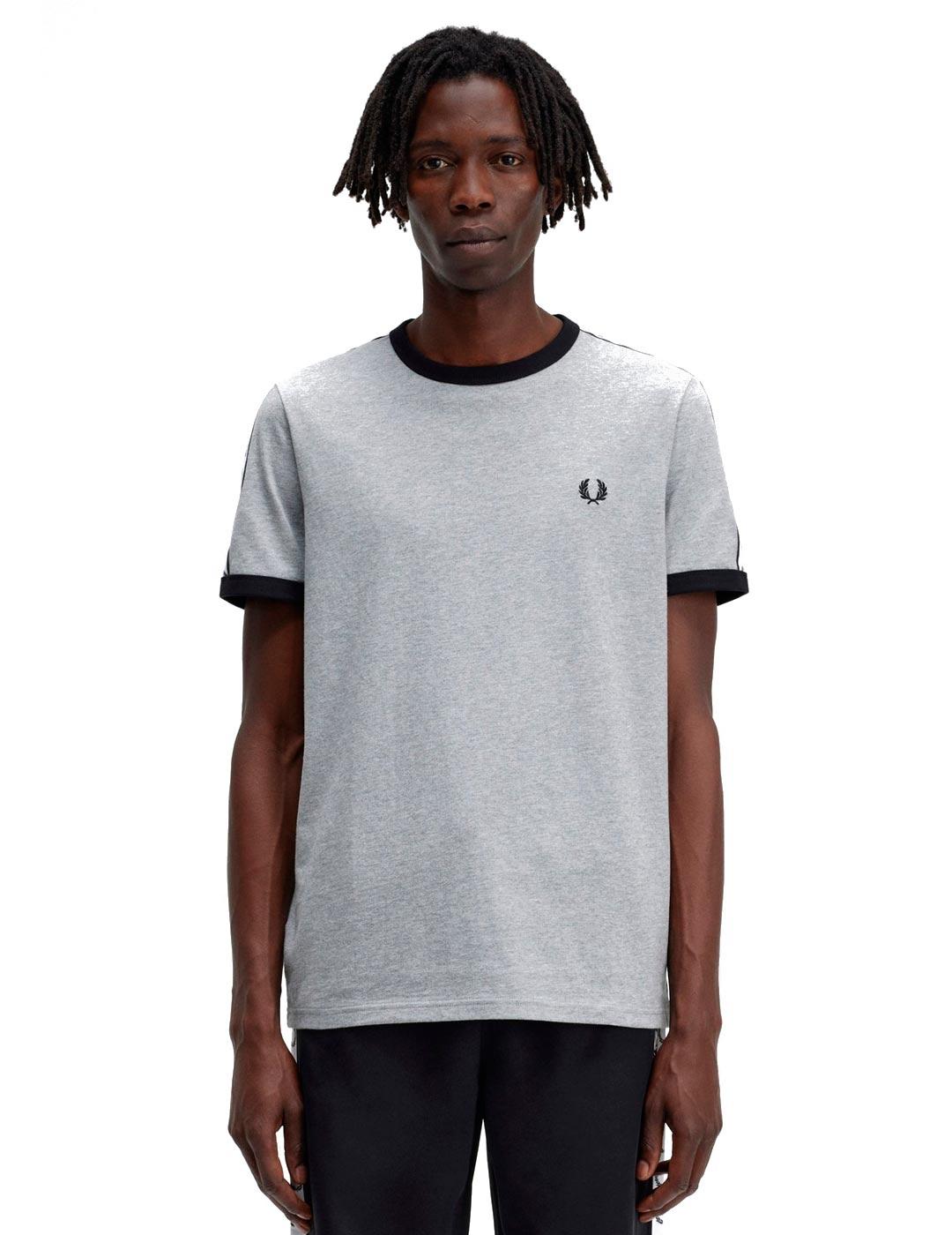 Fred Perry Ringer Camiseta Hombre Cinta Marrón