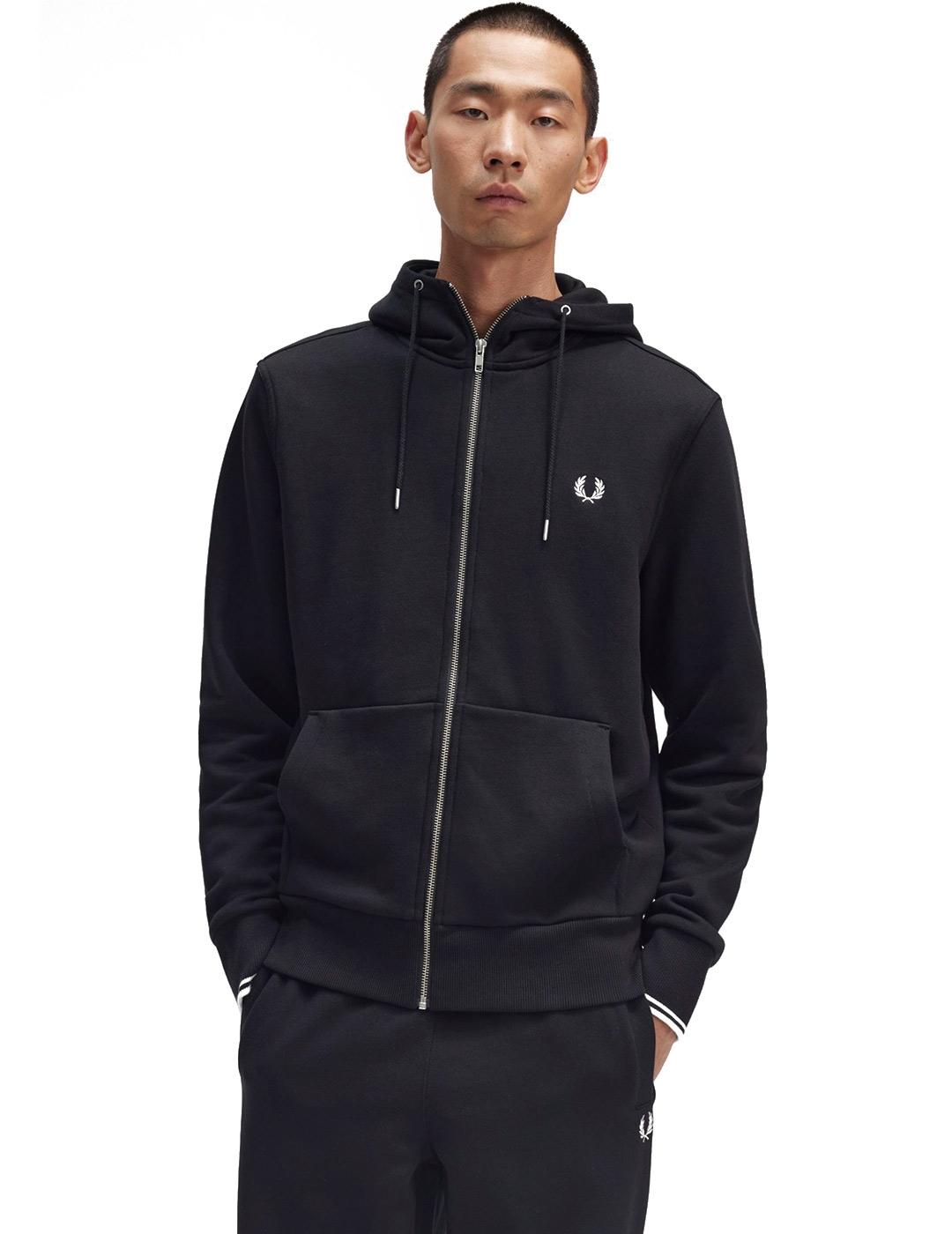 Fred Perry J7536 Sudadera Hombre Negra