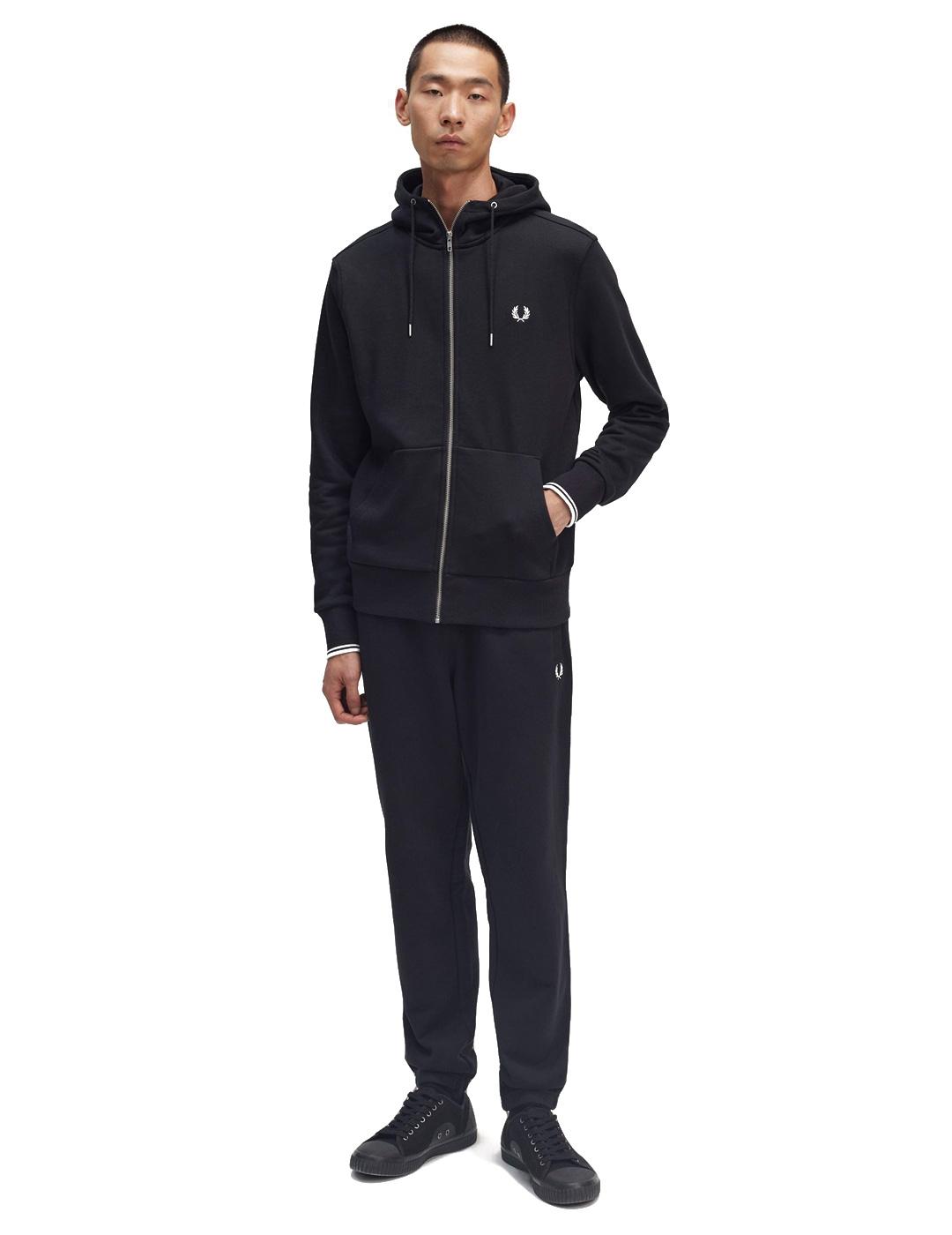 Fred Perry J7536 Sudadera Hombre Negra