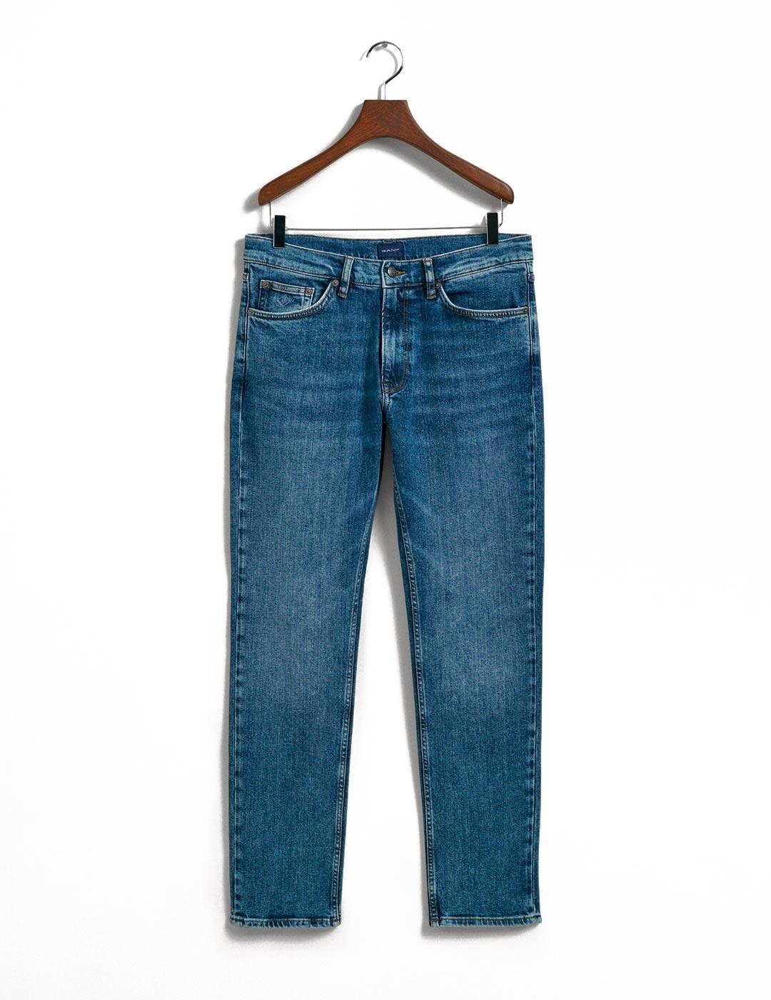 Gant Vaqueros Slim Fit Hayes Hombre Azul