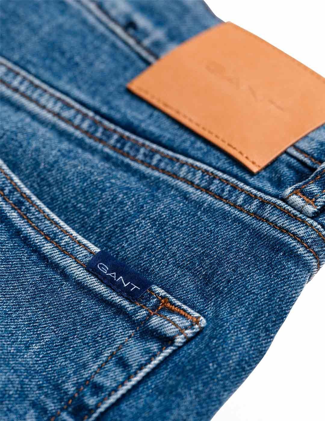 Gant Vaqueros Slim Fit Hayes Hombre Azul