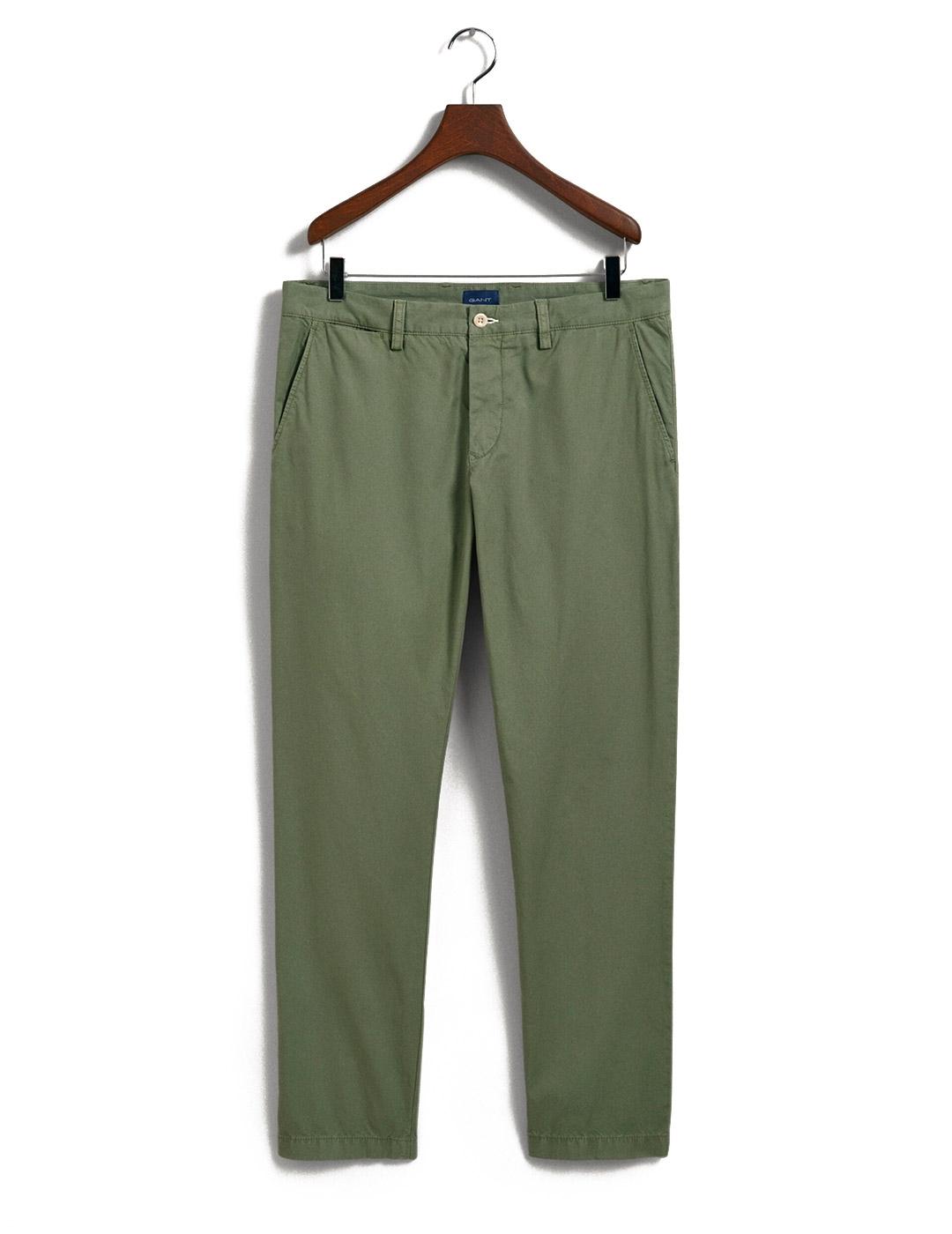 Gant Pantalón Hombre Hallden Chino Verde