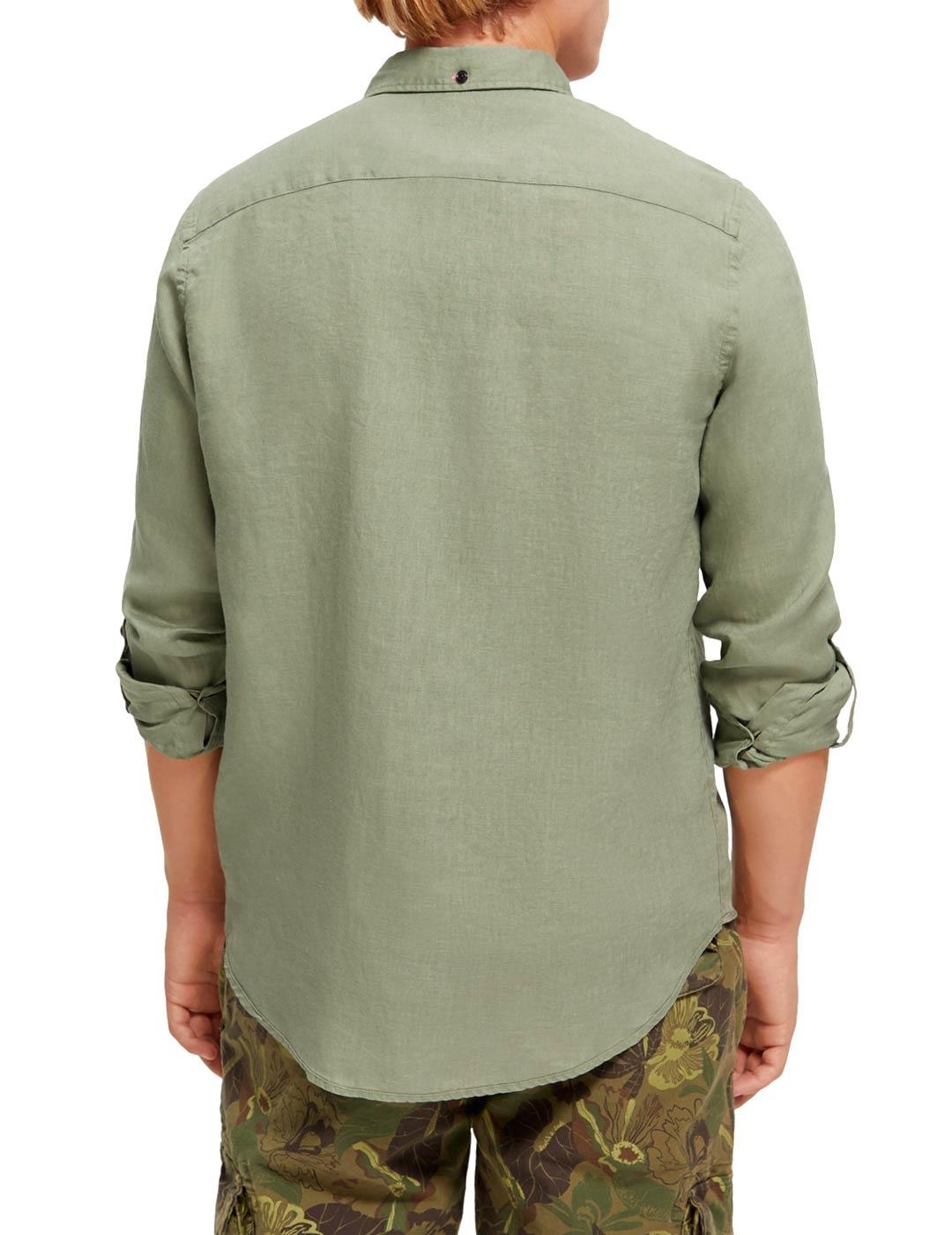 Scotch Soda Camisa Lino Verde