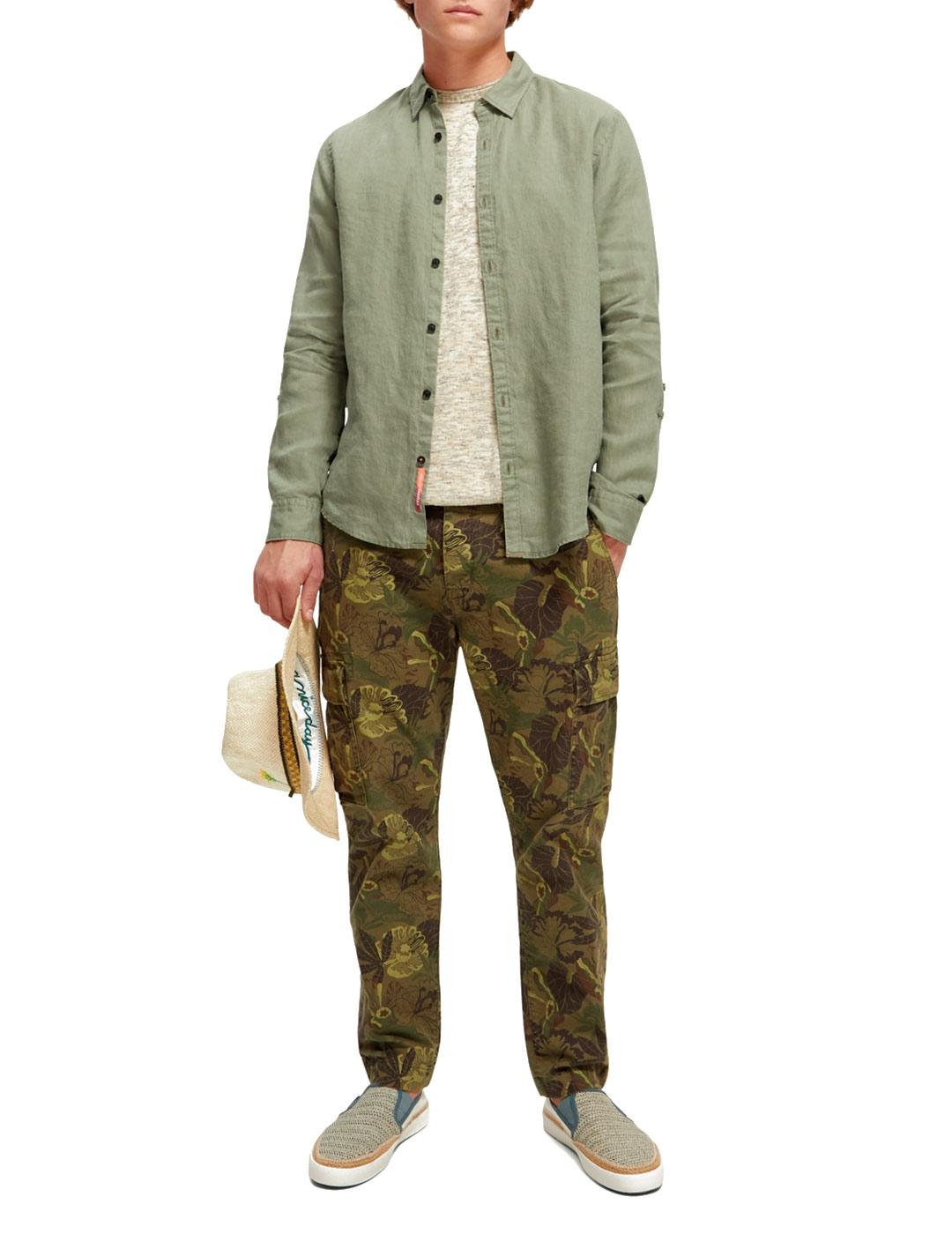 Scotch Soda Camisa Lino Verde