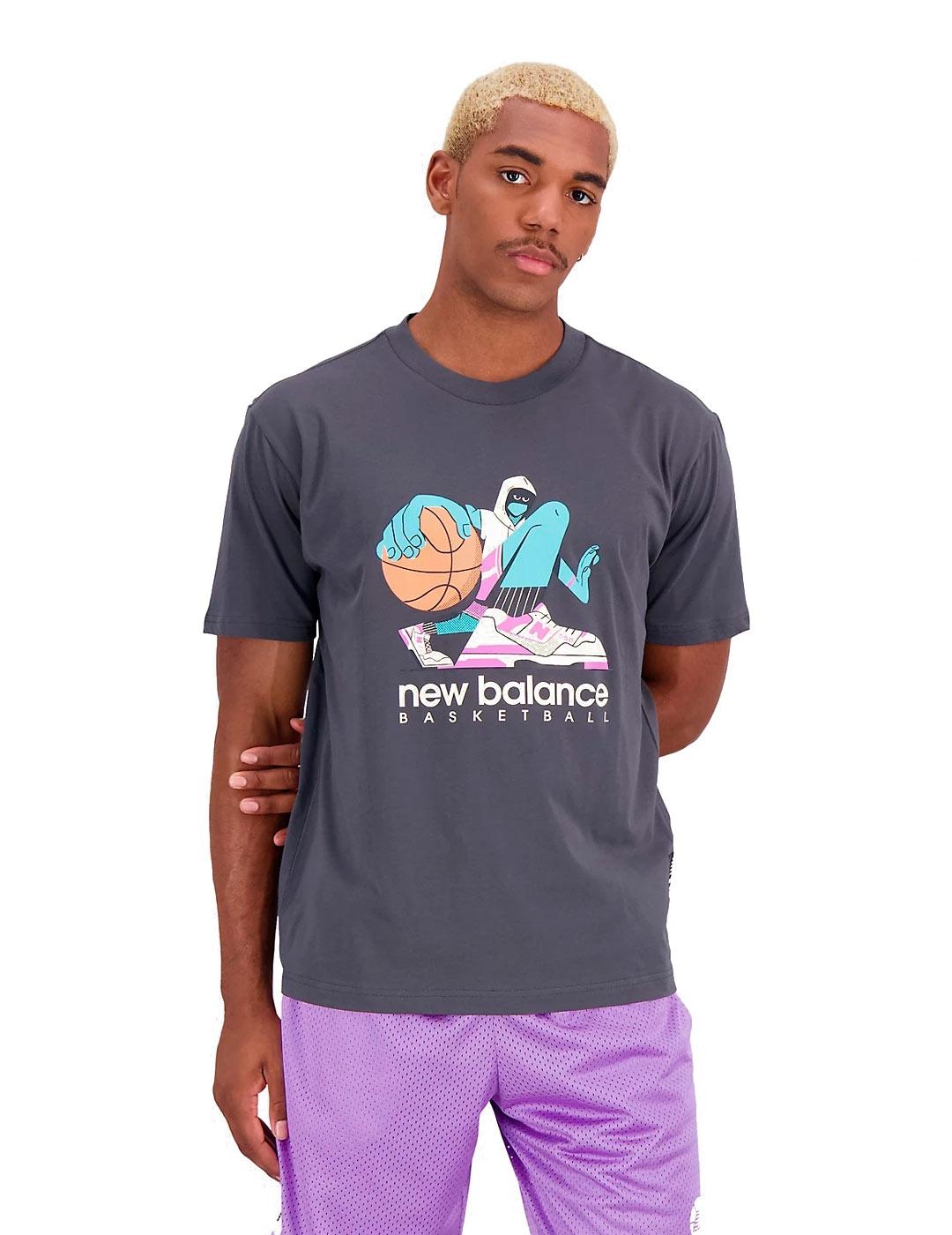 Camiseta New Balance Gráfico Gris Antracita