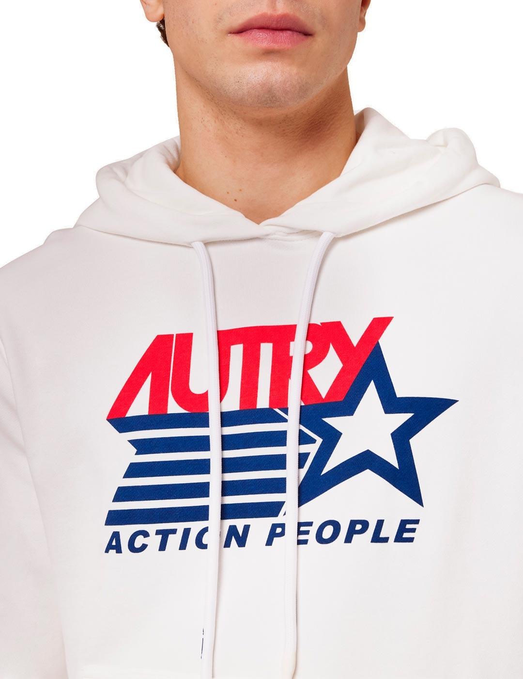 Autry Sudadera Capucha Hombre Blanca