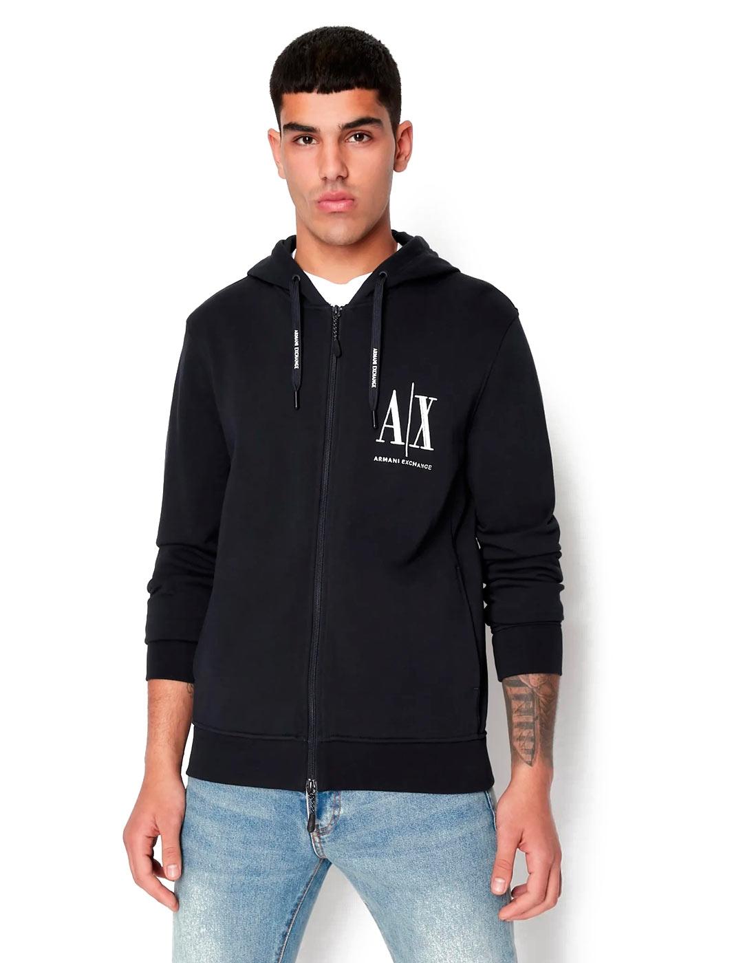 Armani Exchange Sudadera Capucha Hombre Gris