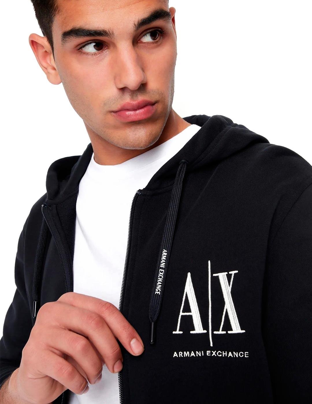 Armani Exchange Sudadera Capucha Hombre Azul Marino