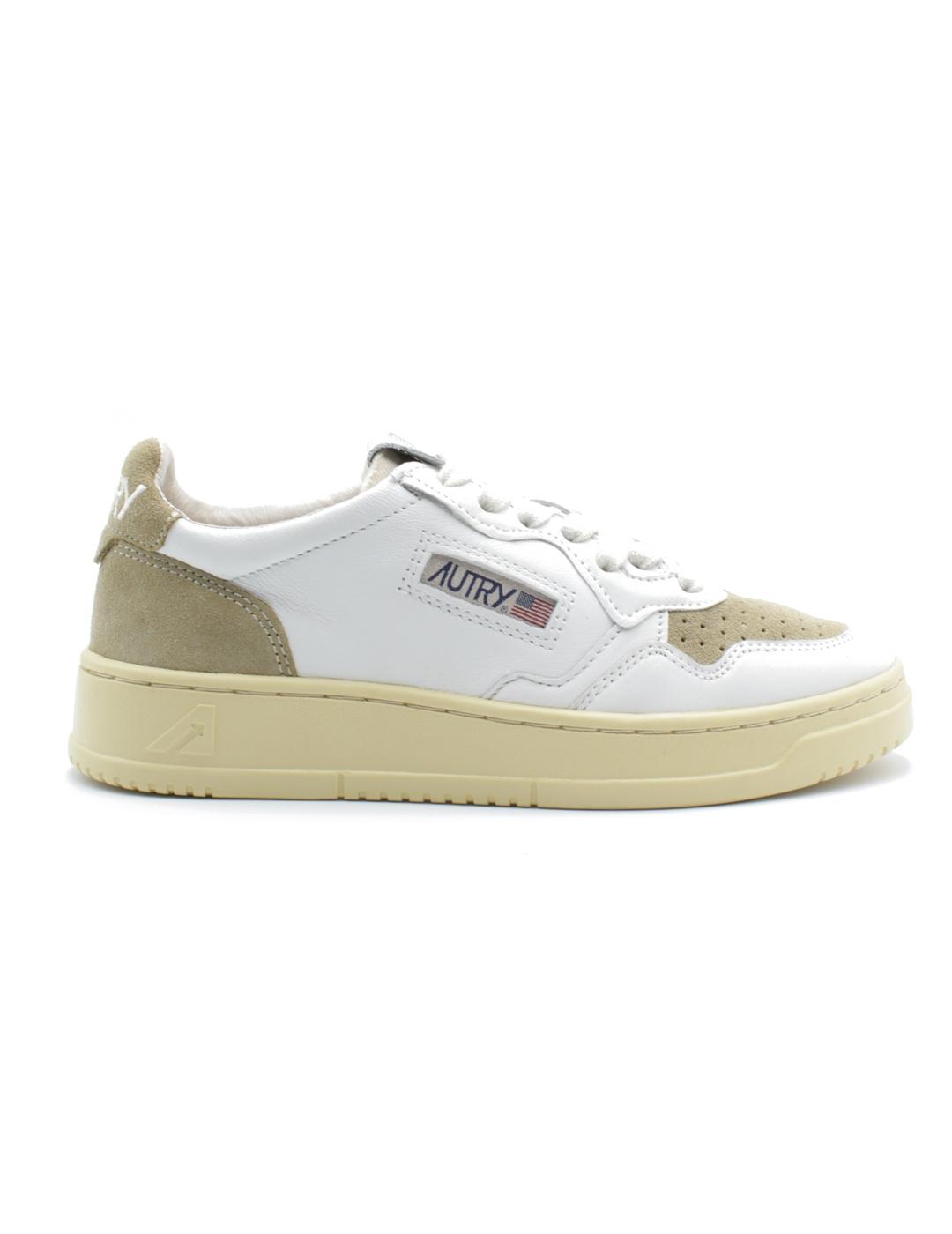 Autry Medalist Low AULWSL07 Zapatillas Mujer Blanca Beige