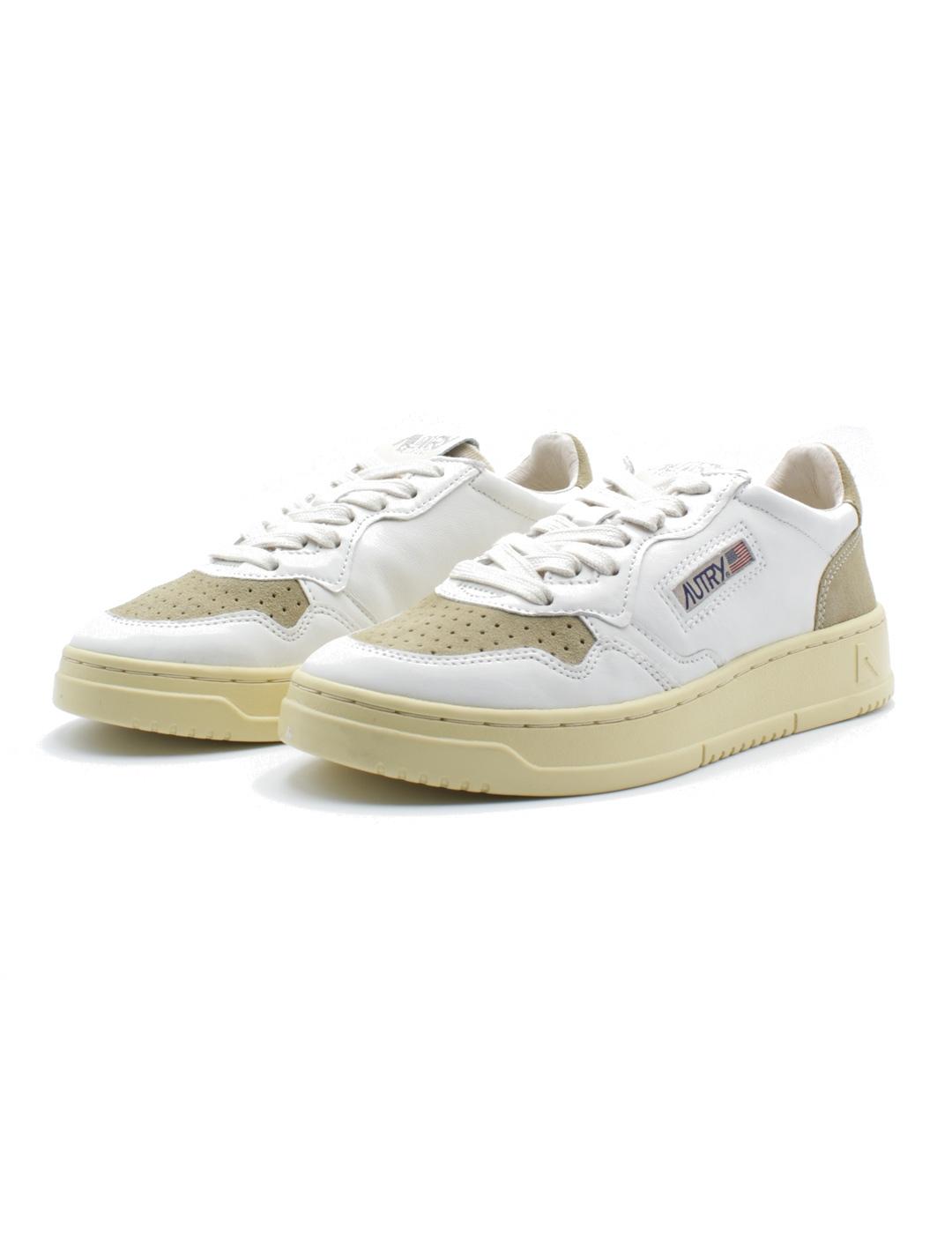 Autry Medalist Low AULWSL07 Zapatillas Mujer Blanca Beige