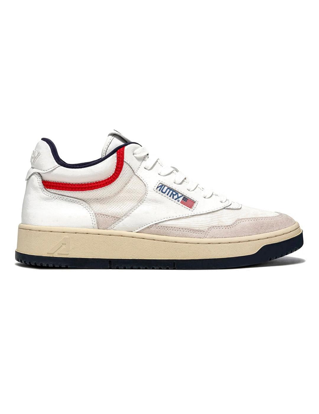 Autry Open MId AOMWCE05 Zapatillas Mujer Blancas