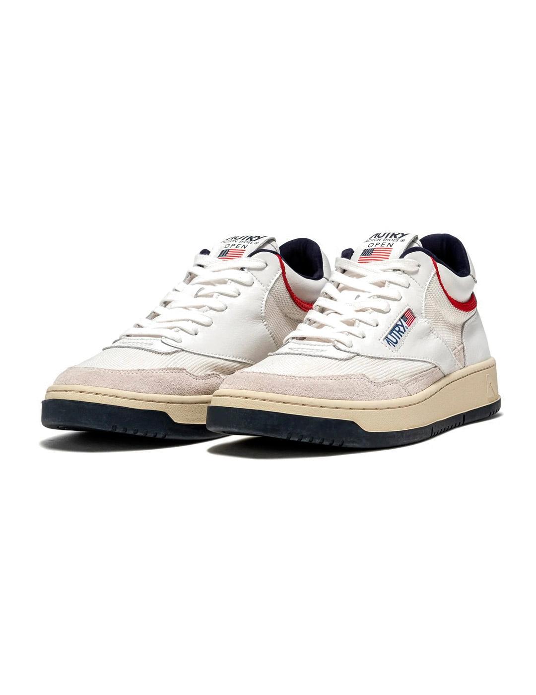 Autry Open MId AOMWCE05 Zapatillas Mujer Blancas