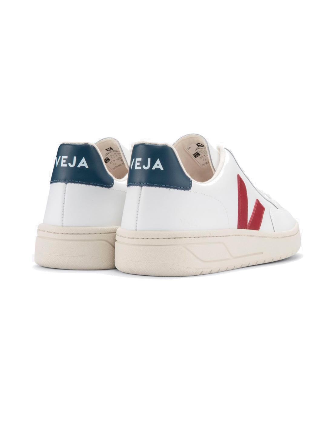 Veja V-12 Zapatillas Leather White Marsala Nautico