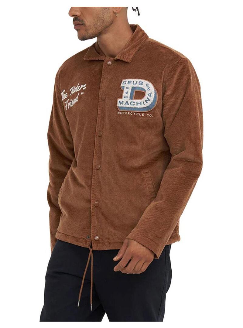 Deus Ex Machina Riders Friend Chaqueta Hombre Pana Marrón