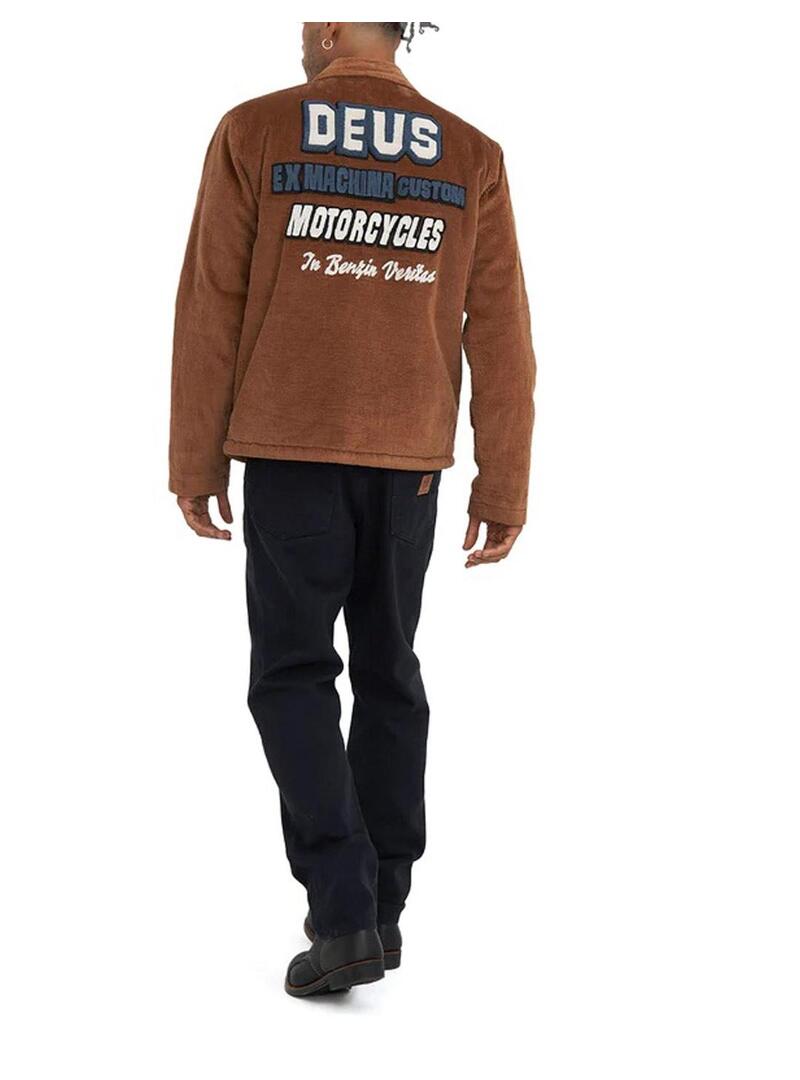 Deus Ex Machina Riders Friend Chaqueta Hombre Pana Marrón