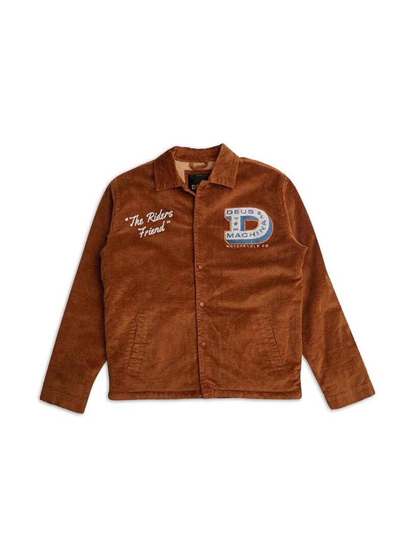 Deus Ex Machina Riders Friend Chaqueta Hombre Pana Marrón