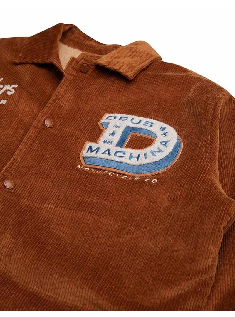 Deus Ex Machina Riders Friend Chaqueta Hombre Pana Marrón