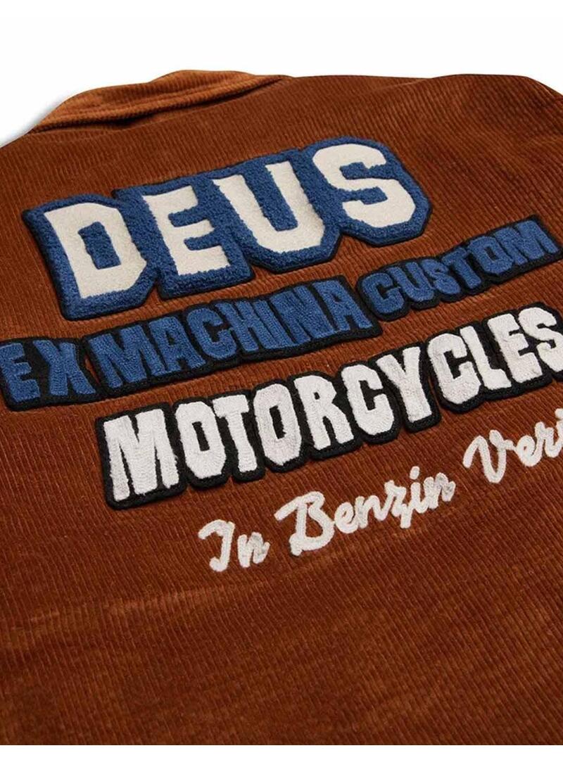 Deus Ex Machina Riders Friend Chaqueta Hombre Pana Marrón