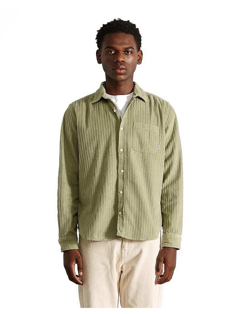 Edmmond Studios French Cord Camisa Hombre Verde