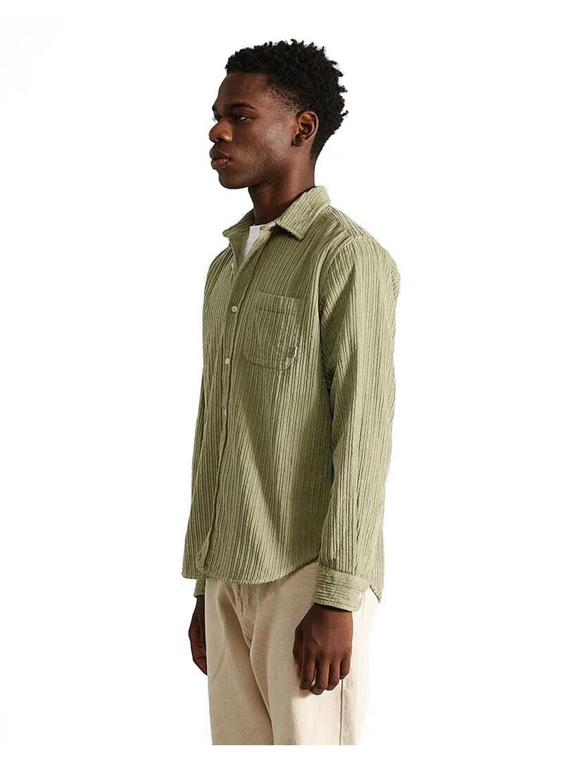 Edmmond Studios French Cord Camisa Hombre Verde
