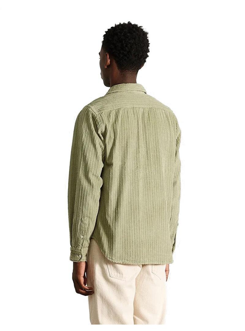 Edmmond Studios French Cord Camisa Hombre Verde
