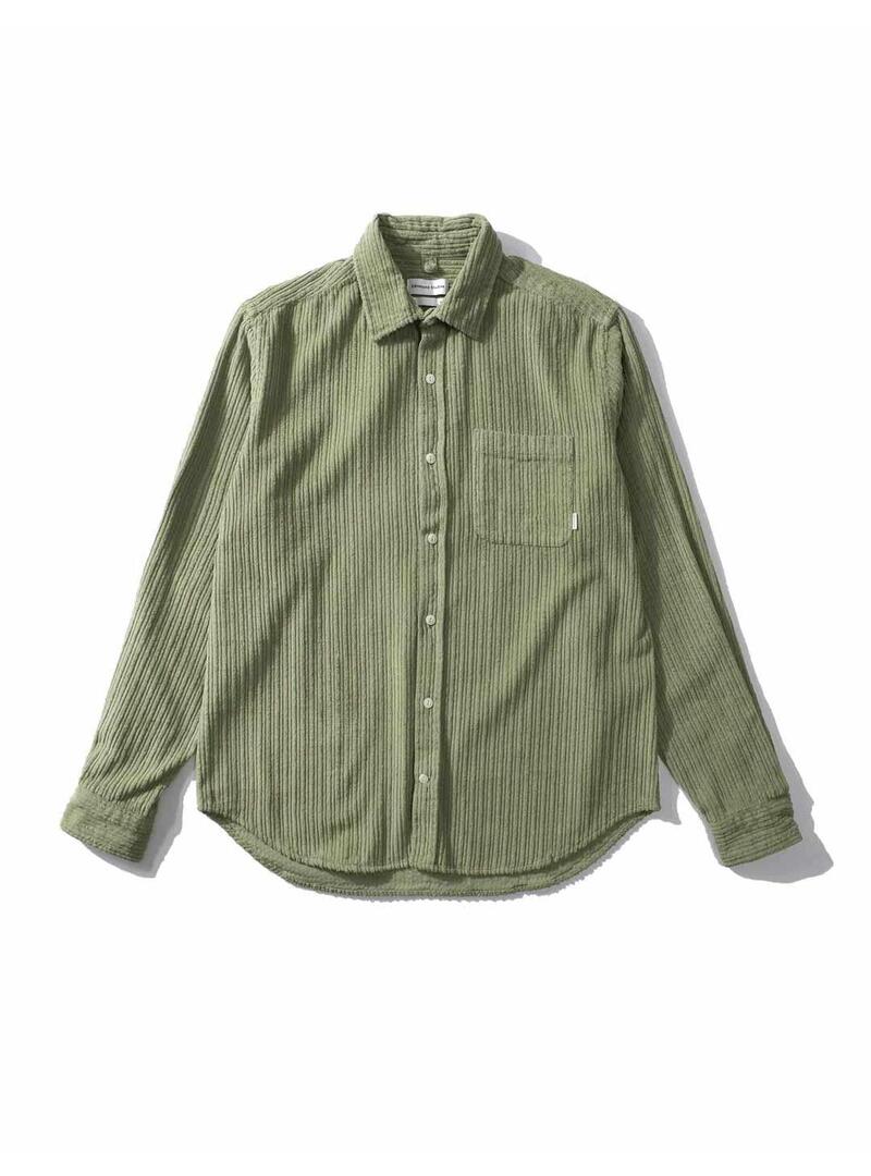 Edmmond Studios French Cord Camisa Hombre Verde