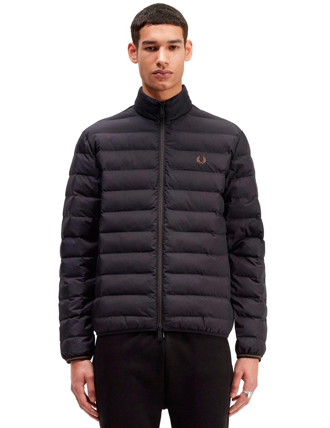 Fred Perry Chaqueta Hombre Acolchada Negra
