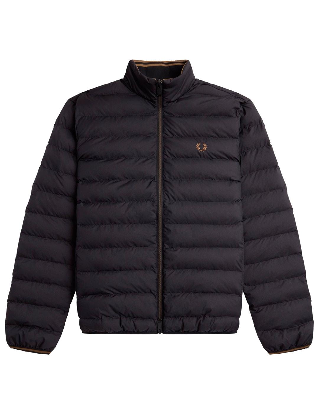 Fred Perry Chaqueta Hombre Acolchada Negra