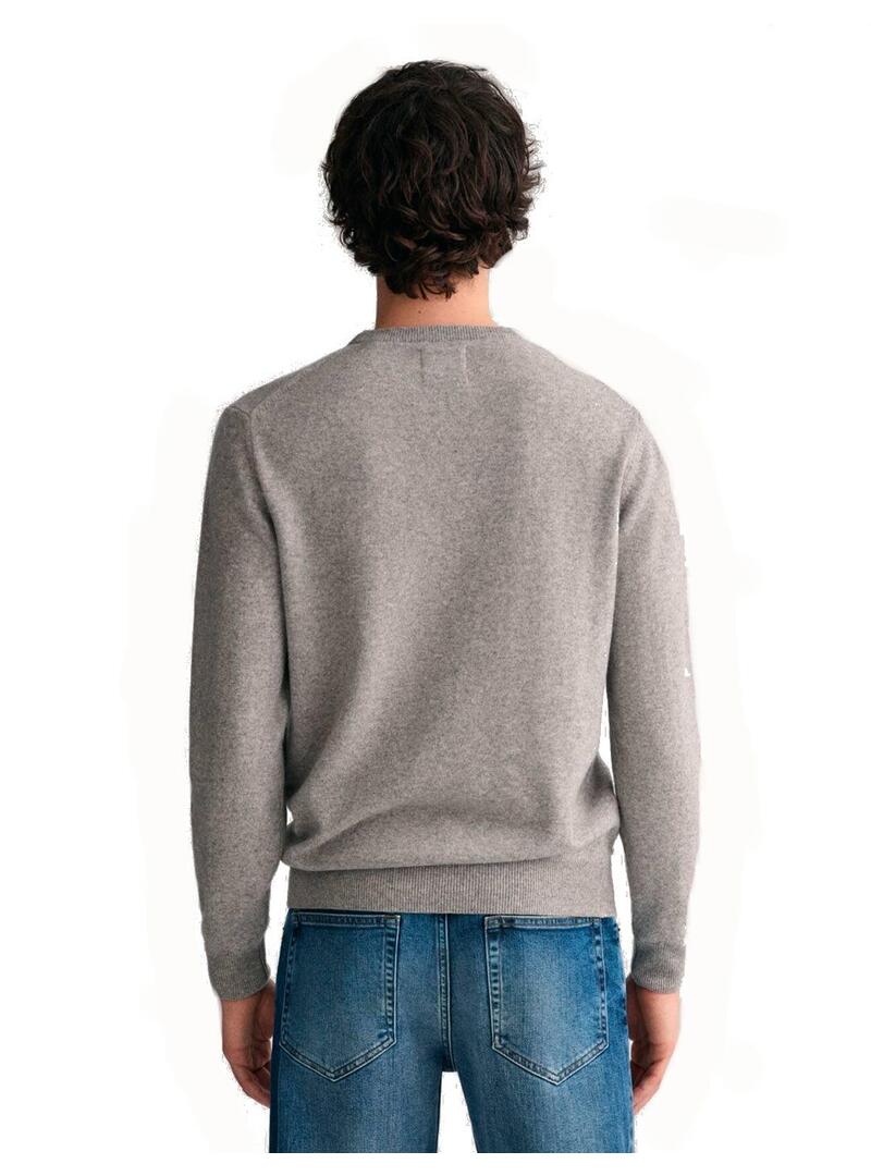 Gant Lambswool Jersey Fino Hombre Gris