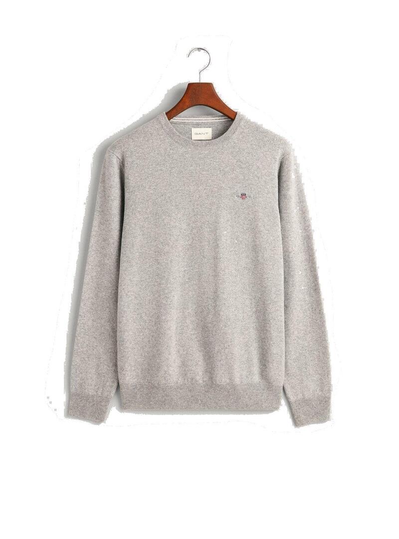 Gant Lambswool Jersey Fino Hombre Gris