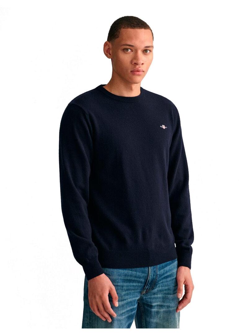 Gant Lambswool Jersey Fino Hombre Verde Oscuro