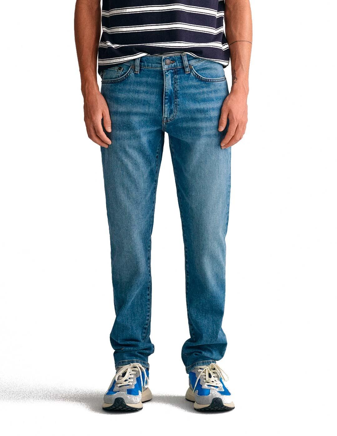 Gant Vaquero Slim Hombre Azul Claro