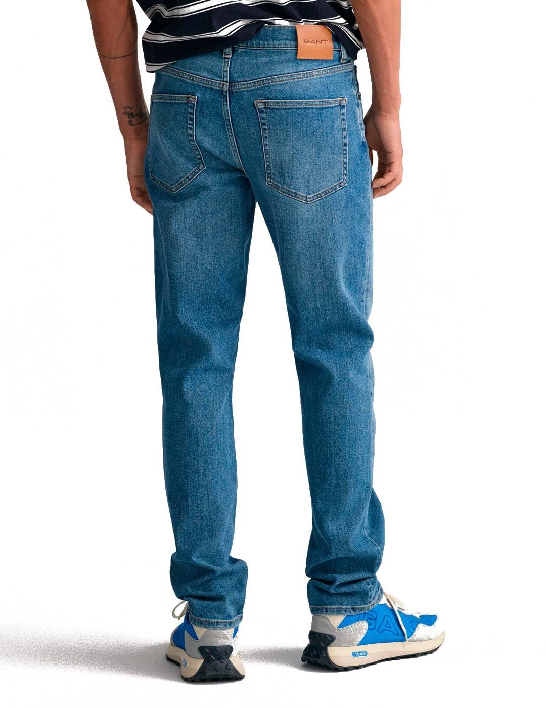 Gant Vaquero Slim Hombre Azul Claro