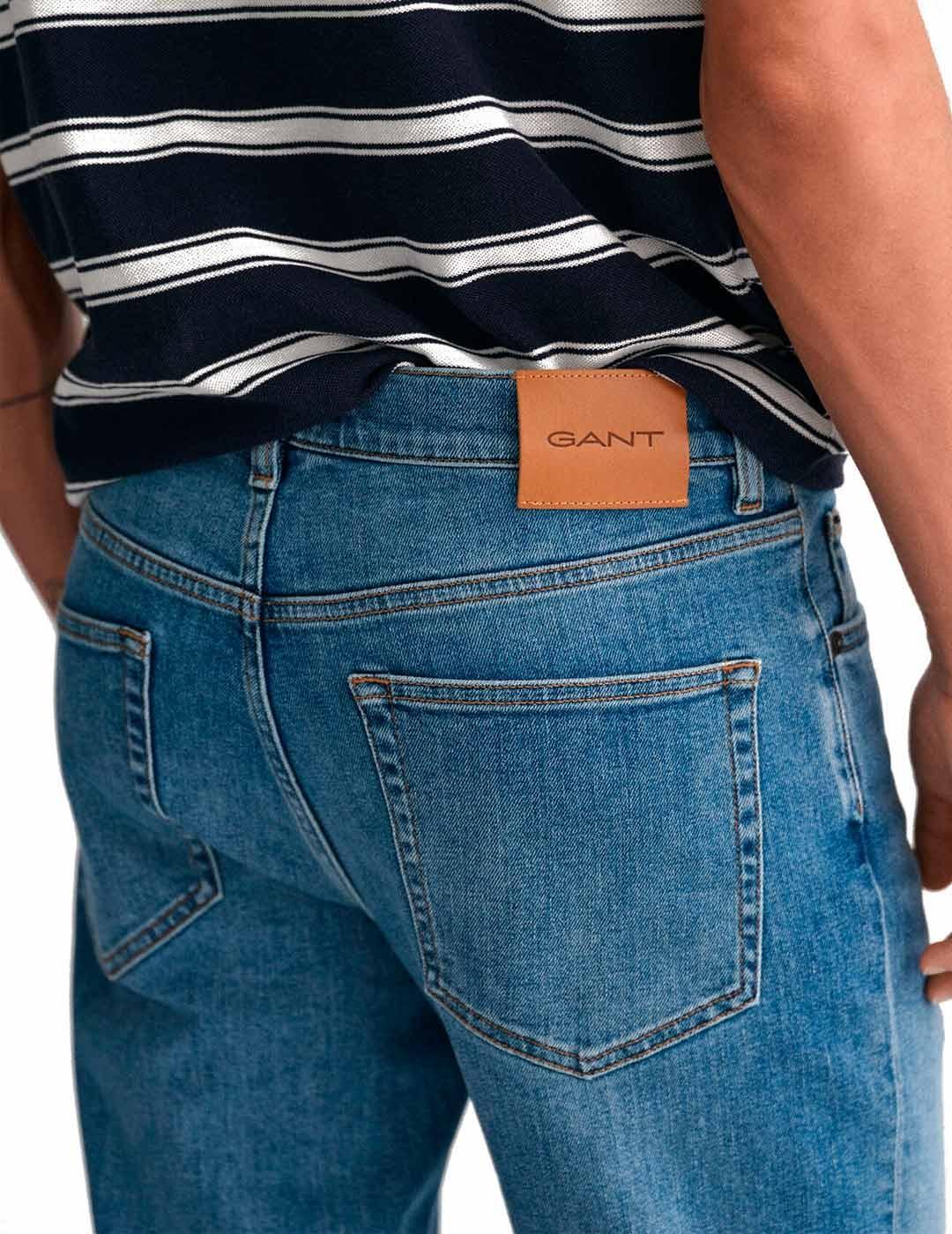 Gant Vaquero Slim Hombre Azul Claro