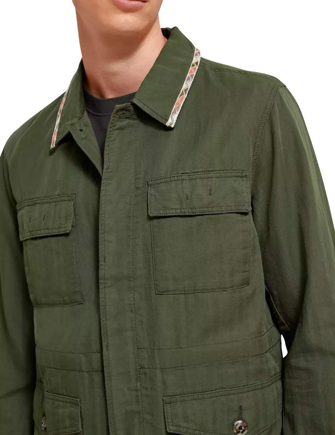 Scotch Soda Chaqueta Unlined Cotton Hombre Verde