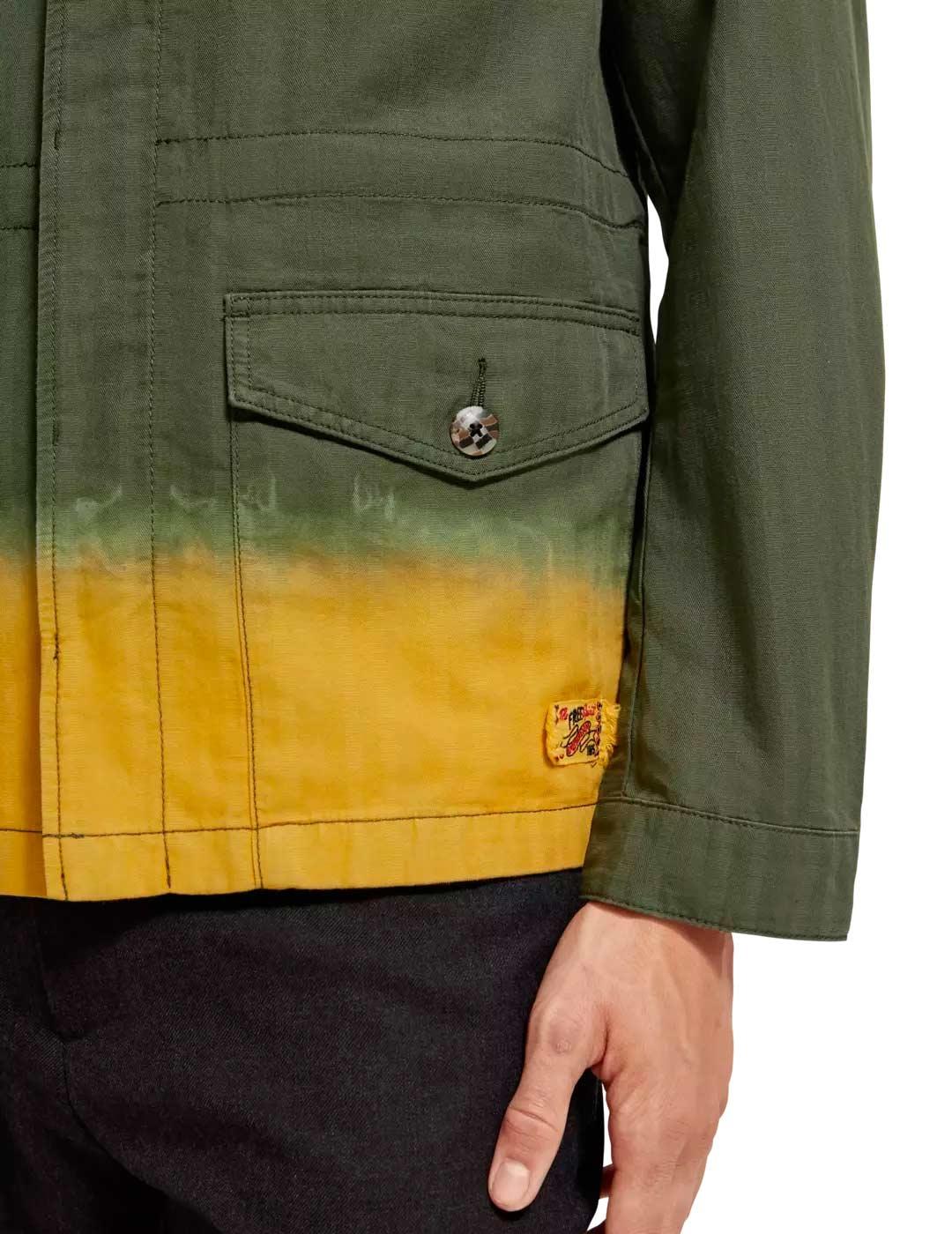 Scotch Soda Chaqueta Unlined Cotton Hombre Verde