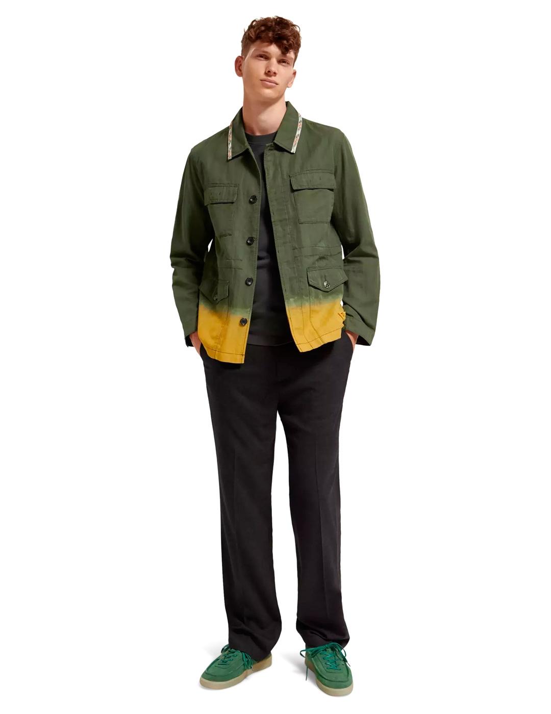 Scotch Soda Chaqueta Unlined Cotton Hombre Verde