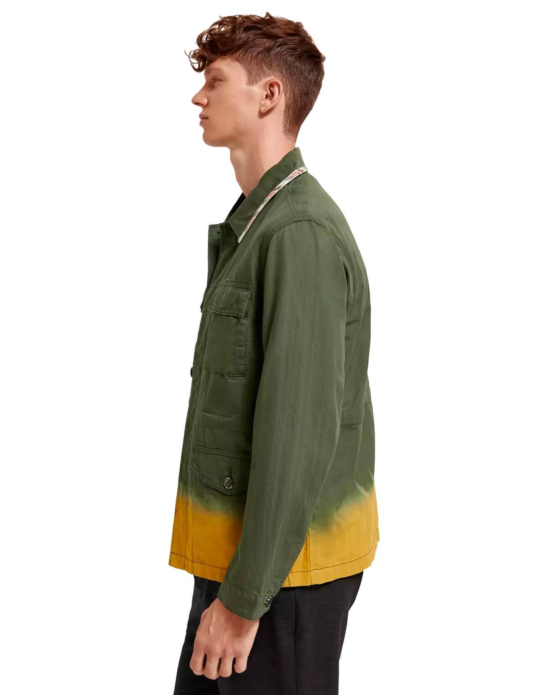 Scotch Soda Chaqueta Unlined Cotton Hombre Verde