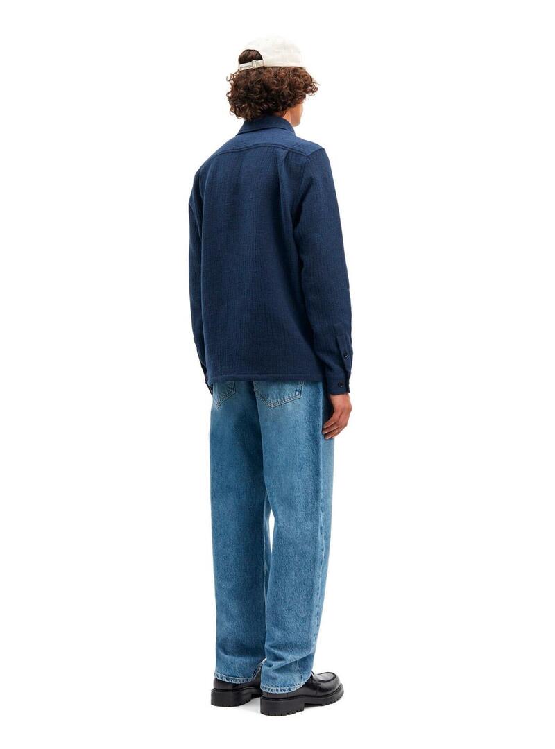 Sobrecamisa Samsoe Franels Taka Azul Marino