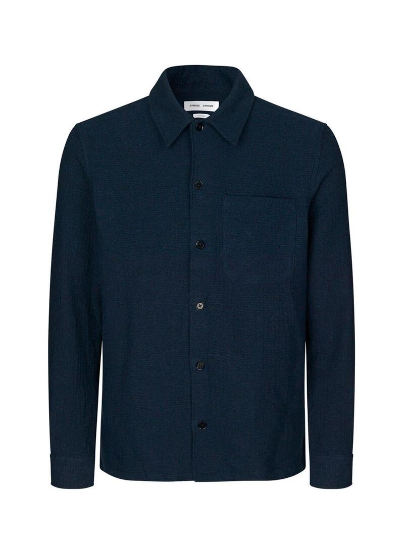 Sobrecamisa Samsoe Franels Taka Azul Marino