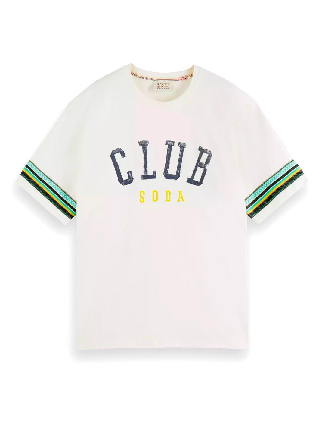 Scotch Soda Camiseta Club Soda Hombre Blanco Vintage