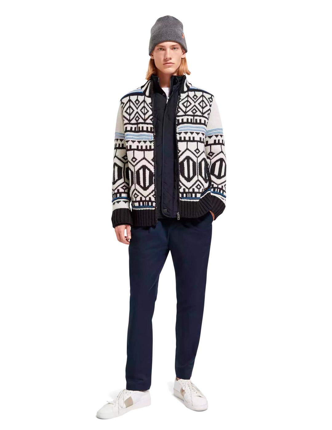 Scotch Soda Chaqueta de Punto Hombre Parka interior