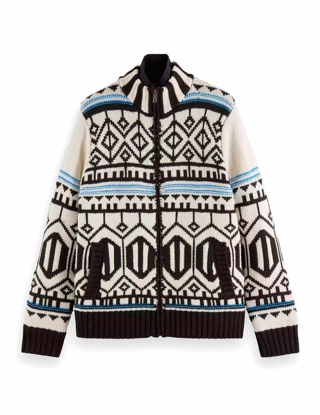 Scotch Soda Chaqueta de Punto Hombre Parka interior