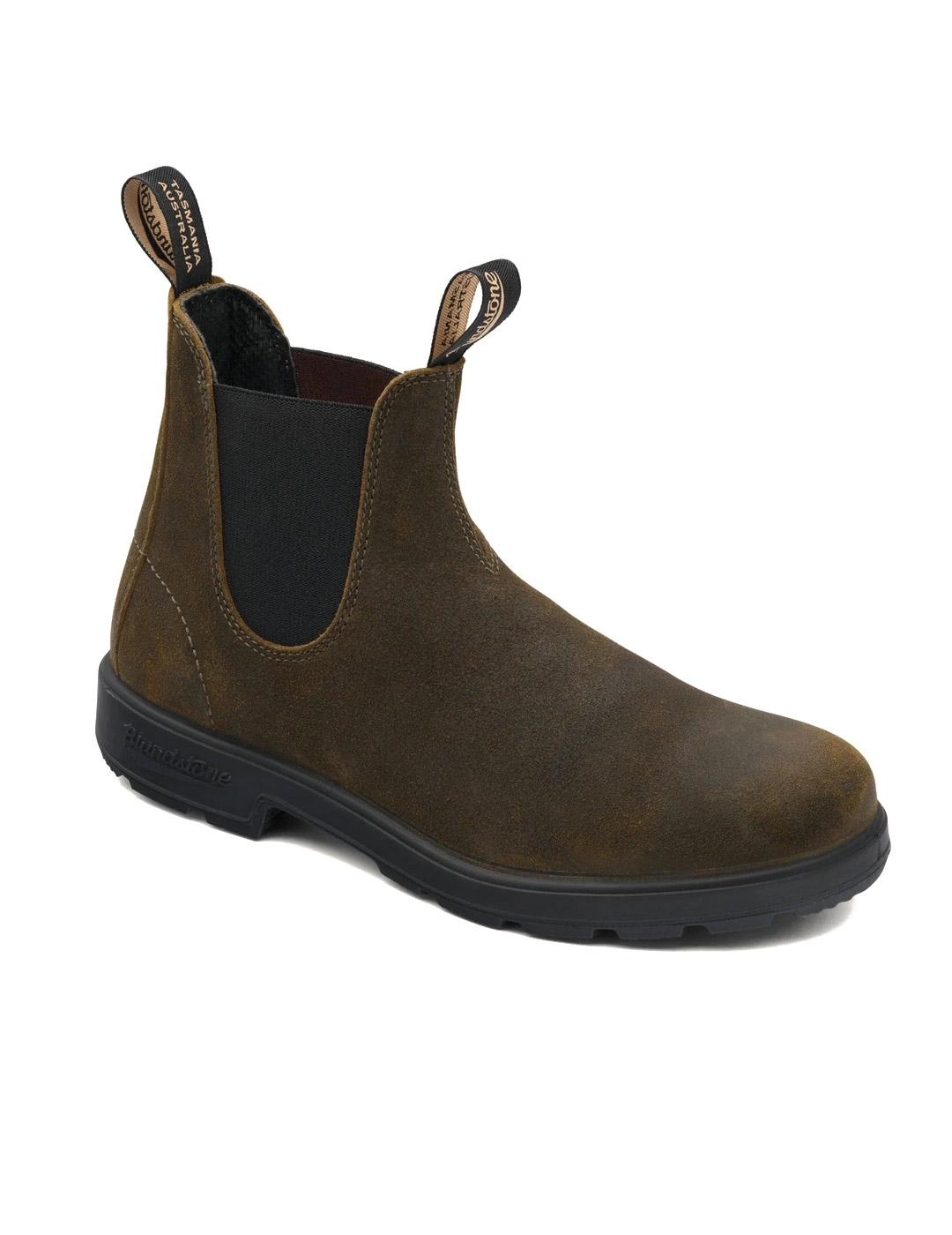 Blundstone 1615 Bota Chelsea Hombre Mujer Olive Suede Black
