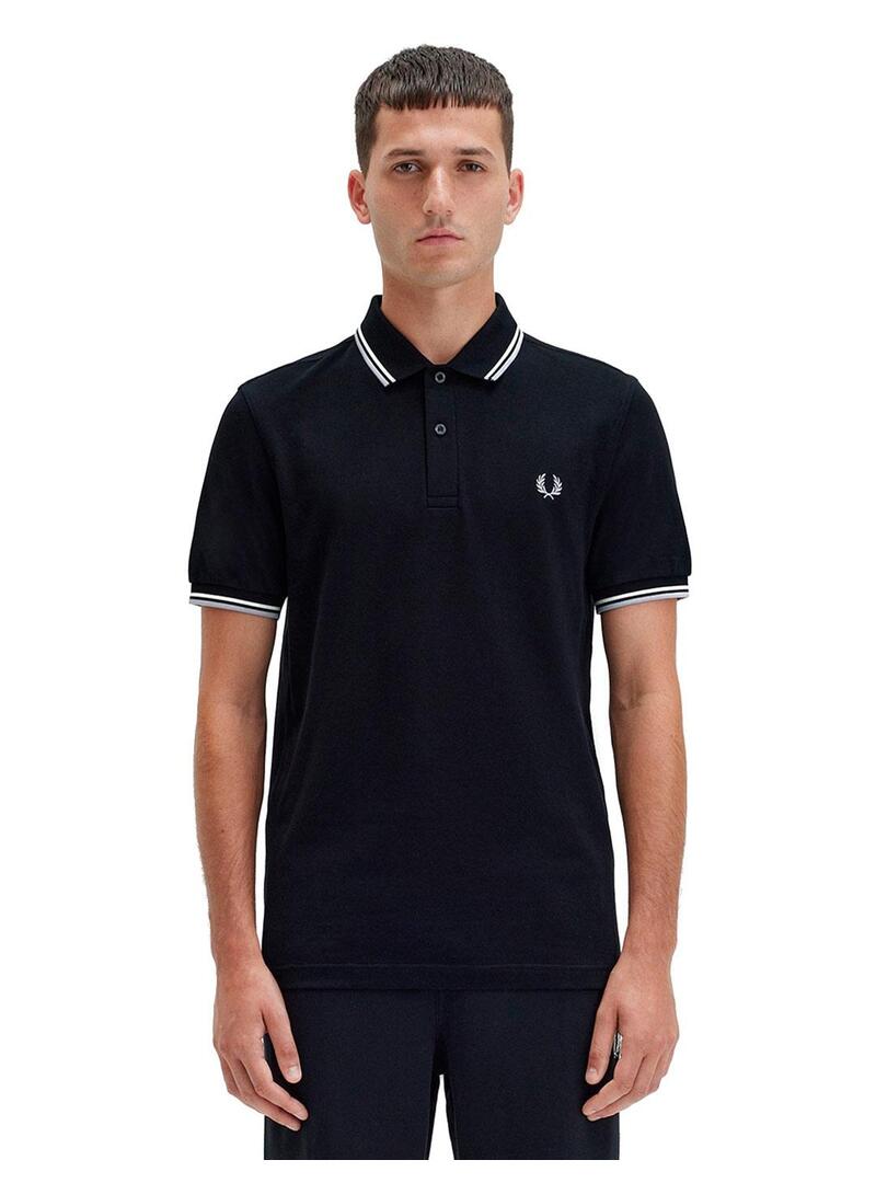Polo Fred Perry M3600 Franjas Azul Marino