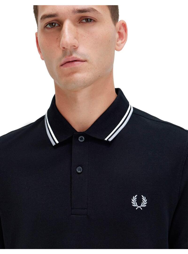 Polo Fred Perry M3600 Franjas Azul Marino