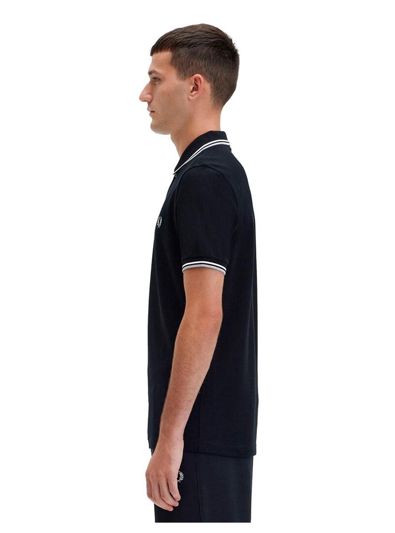 Polo Fred Perry M3600 Franjas Azul Marino