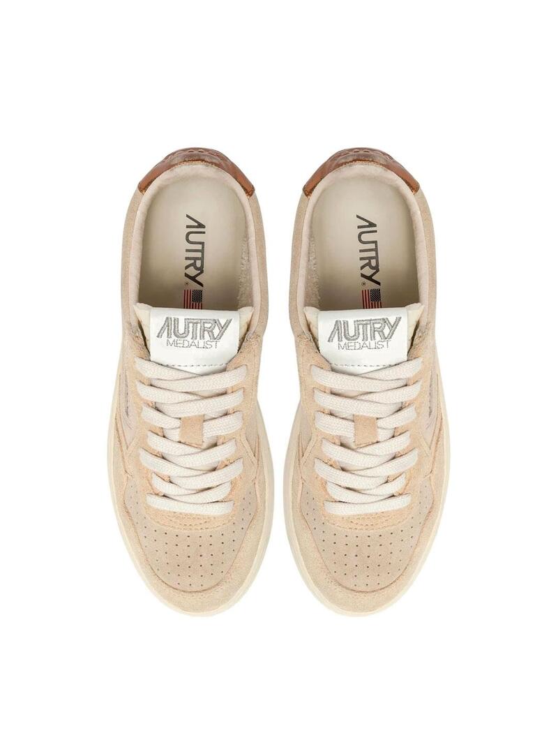 Autry Medalist Low AULWXS02 Zapatillas Mujer  Beige