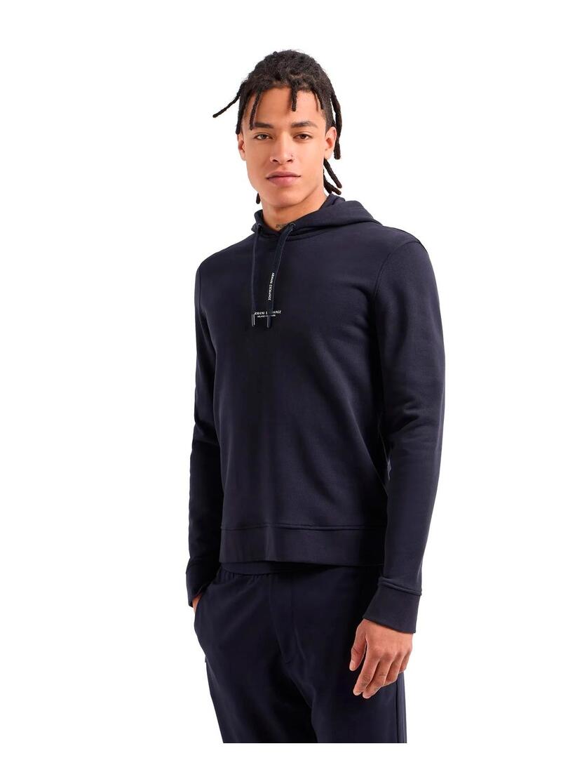 Armani Exchange Sudadera Capucha Hombre Azul Marino